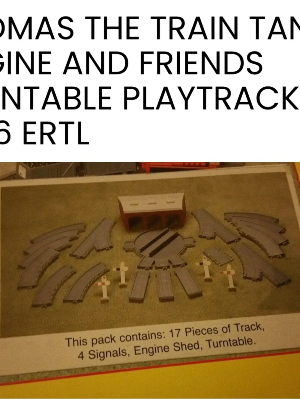Gray Kids Toy Track and Turntable Playset - Unbranded
